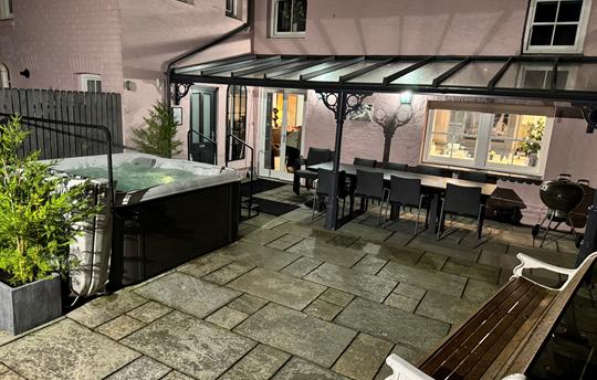 Hot Tub in back patio area