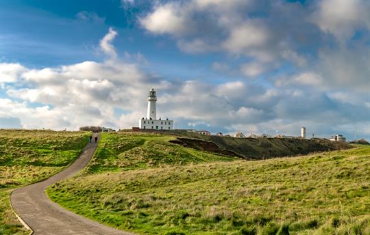 Road to Flamborough lighthouse