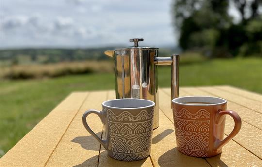 Coffee in the sun at Yonder View