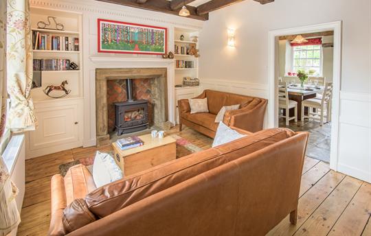 Lounge with cosy fire