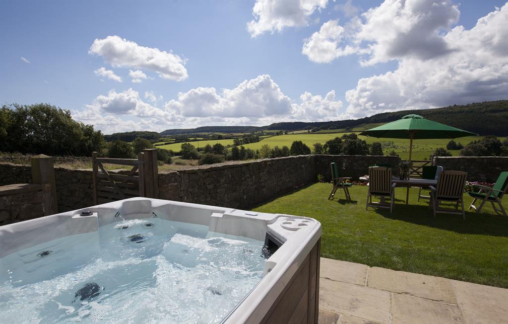 Hot tub view from The Farmhouse