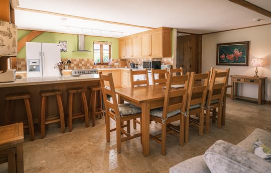 Dining area and kitchen