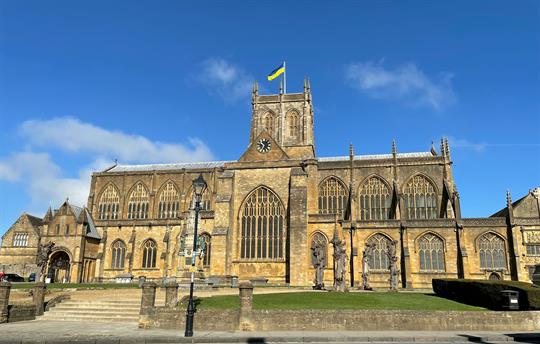 Sherborne Abbey is 16 miles away