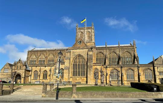 Sherborne Abbey is 16 miles away