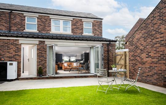 Garden with bi-fold doors 