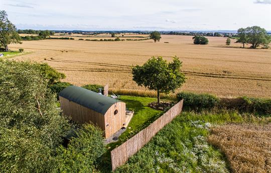 Look onto rolling countryside