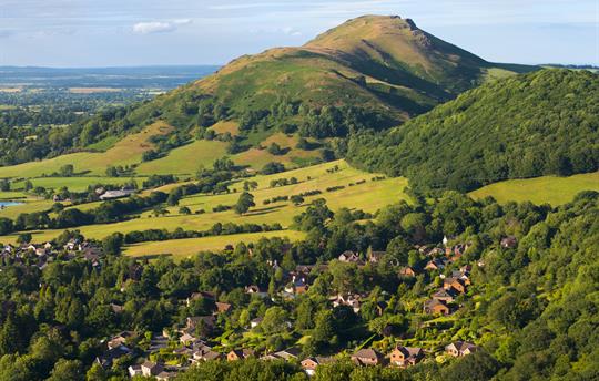The Shropshire Hills nearby, for walking & biking