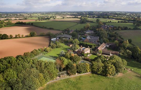 Aerial shot of Hop Pickers Rural Retreats