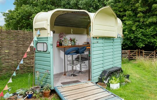 Converted Rice Trailer Kitchen 