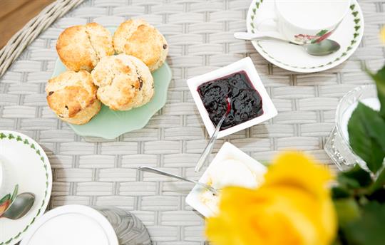 Cream Tea on the decking