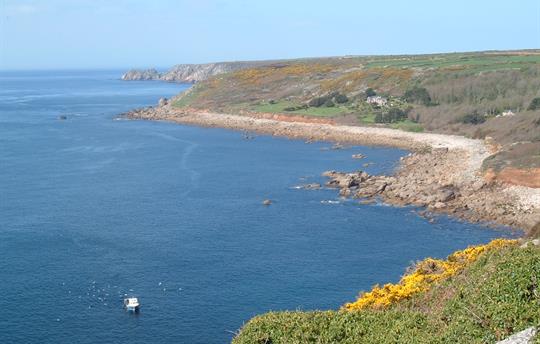 View of St.Loy's Cove from Boscowan Point SWCP