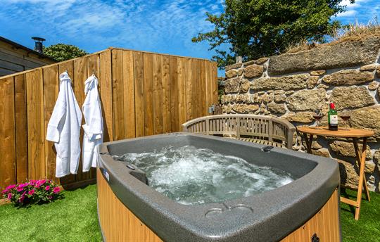 Enjoy a soak in the hot tub
