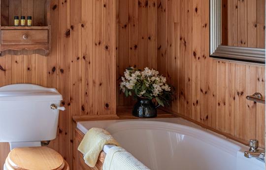 Thatcher's Rest Cottage master suite bathroom