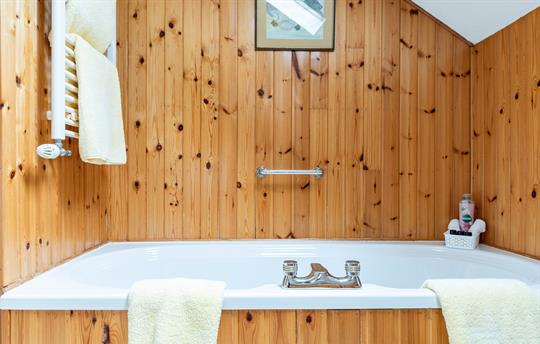 Apple Loft master suite, sunken double ended bath 