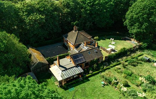 Hall Cottage from above