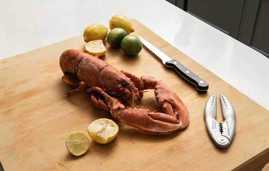 Local lobsters at Hall Cottage