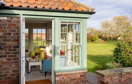 Garden cottage  door to garden