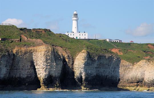 Flamborough lighthouse from the sea