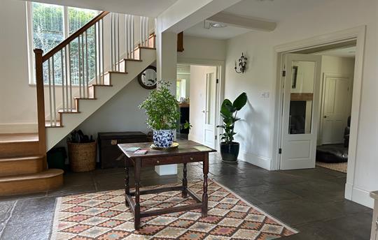 Spacious hall at Monnington House 