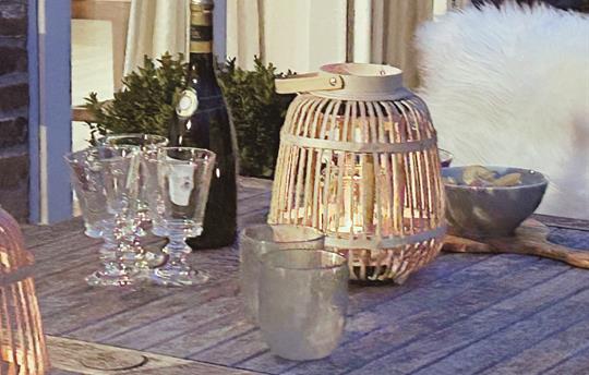 Lanterns & sheepskins for alfresco drinks at TCM