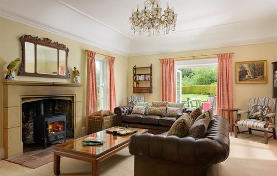 Auchengashell sitting room and woodburner
