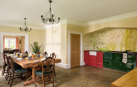 Spacious kitchen with electric Aga cooker