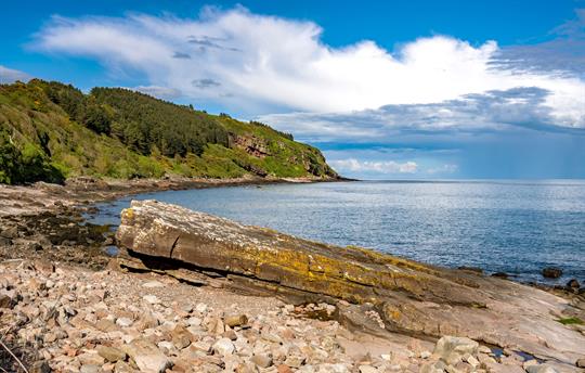 The private seashore at Orroland