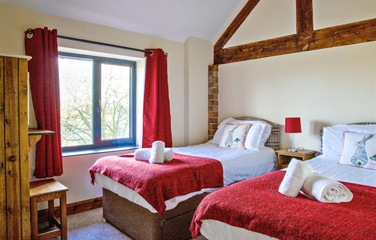 Buttercup's twin bedroom with great country views