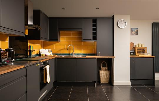 Fully equipped kitchen at the Barn