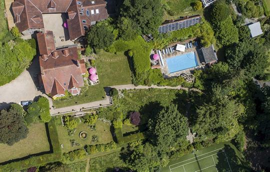 Aerial view of The Lost Manor