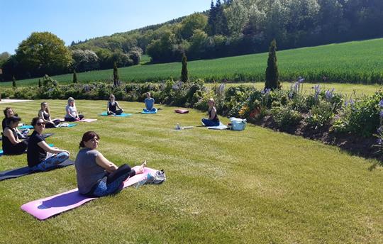 Relax with a Yoga session in The Secret Garden