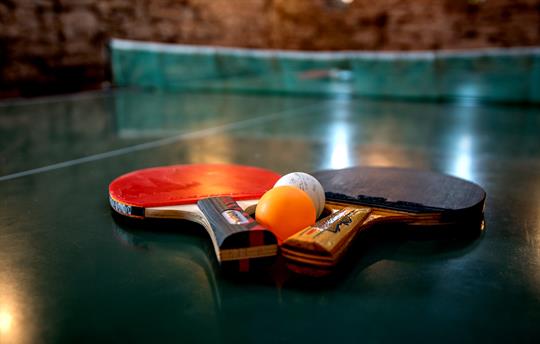 Table tennis room in the outbuildings