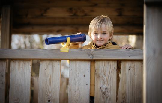Boy on Climbing Fram
