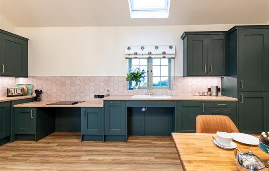 Accessible kitchen with fridge freezer