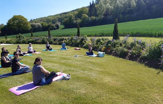 Relax with a Yoga session in The Secret Garden