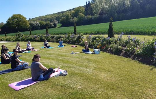 Relax with a Yoga session in The Secret Garden