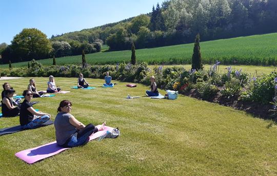 Relax with a Yoga session in The Secret Garden