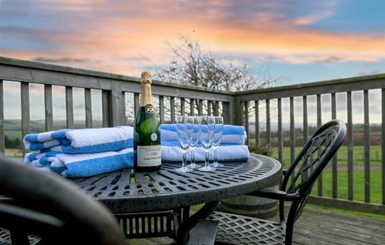 Sunset at The Buchanan from lower decking