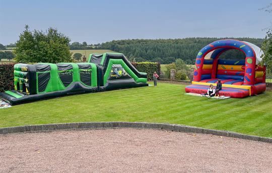 Space for big or small bouncy castle - hired in