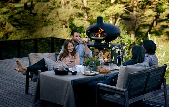 Relax by the Wood-Fired Pizza Oven and Unwind