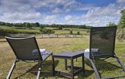 Views across the garden and  beautiful countryside