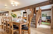 Open plan dining area with snug.