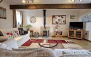 William's Hayloft sitting room with WoodBurner