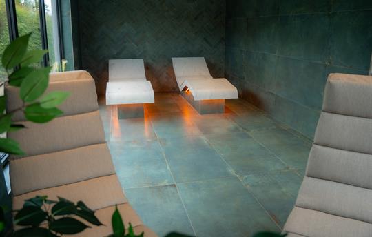 Heated Loungers in Spa