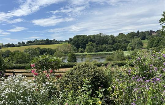 Garden and views at The Dinney