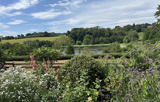 Garden and views at The Dinney