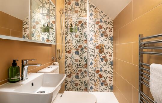 Upstairs shower room for double and single bedroom