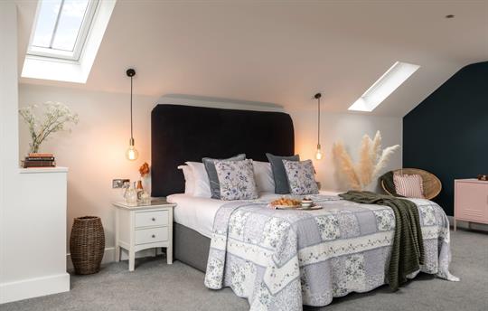 Bedroom with super king size bed