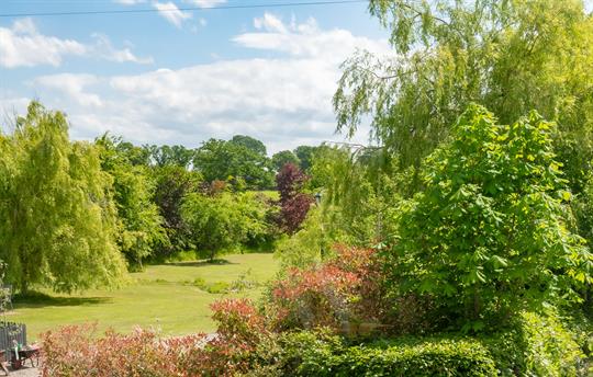 view from holiday cottage bedroom window