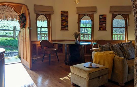 Door to covered balcony